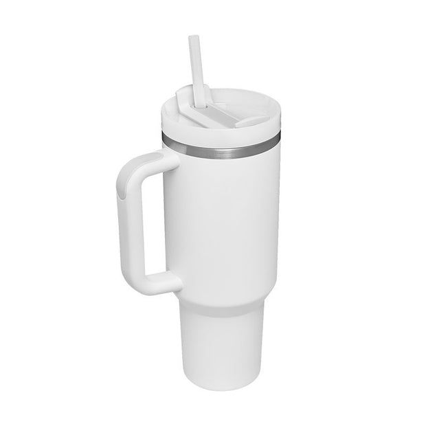 40 Oz Tumbler With Handle Straw Insulated, - Dailydrops24