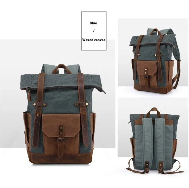 Vintage Oil Wax Waterproof Canvas Traveling Bag - Dailydrops24