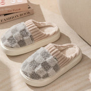 Plaid Plush Slippers - Dailydrops24
