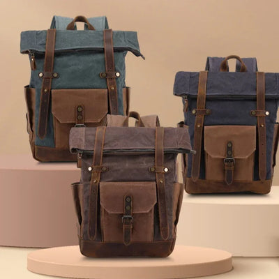 Vintage Oil Wax Waterproof Canvas Traveling Bag - Dailydrops24