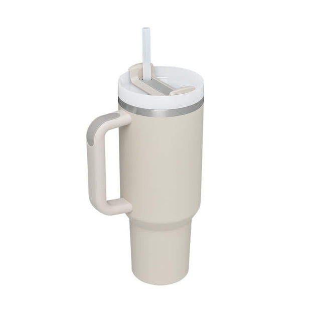 40 Oz Tumbler With Handle Straw Insulated, - Dailydrops24
