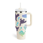 40 Oz Tumbler With Handle Straw Insulated, - Dailydrops24