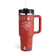 40 Oz Tumbler With Handle Straw Insulated, - Dailydrops24