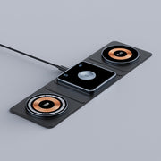 3 IN 1 Magnetic Folding Wireless Charger Station - Dailydrops24