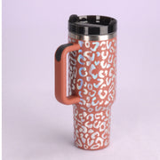 40 Oz Tumbler With Handle Straw Insulated, - Dailydrops24
