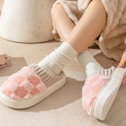 Plaid Plush Slippers - Dailydrops24