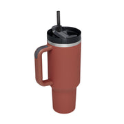 40 Oz Tumbler With Handle Straw Insulated, - Dailydrops24