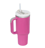 40 Oz Tumbler With Handle Straw Insulated, - Dailydrops24