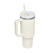 40 Oz Tumbler With Handle Straw Insulated, - Dailydrops24