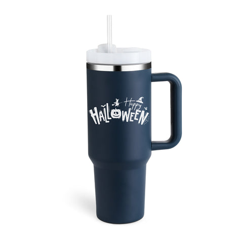 40 Oz Tumbler With Handle Straw Insulated, - Dailydrops24