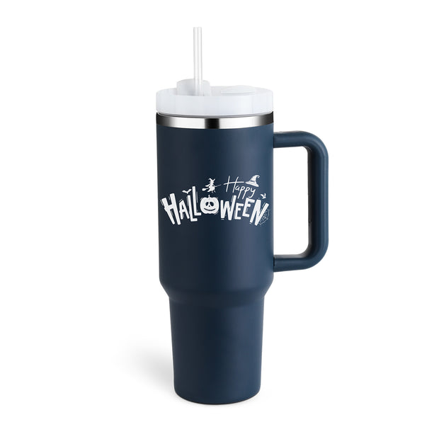 40 Oz Tumbler With Handle Straw Insulated, - Dailydrops24