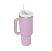 40 Oz Tumbler With Handle Straw Insulated, - Dailydrops24