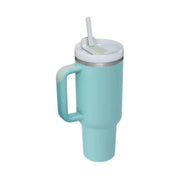 40 Oz Tumbler With Handle Straw Insulated, - Dailydrops24