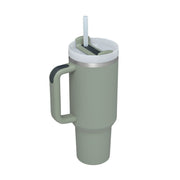 40 Oz Tumbler With Handle Straw Insulated, - Dailydrops24